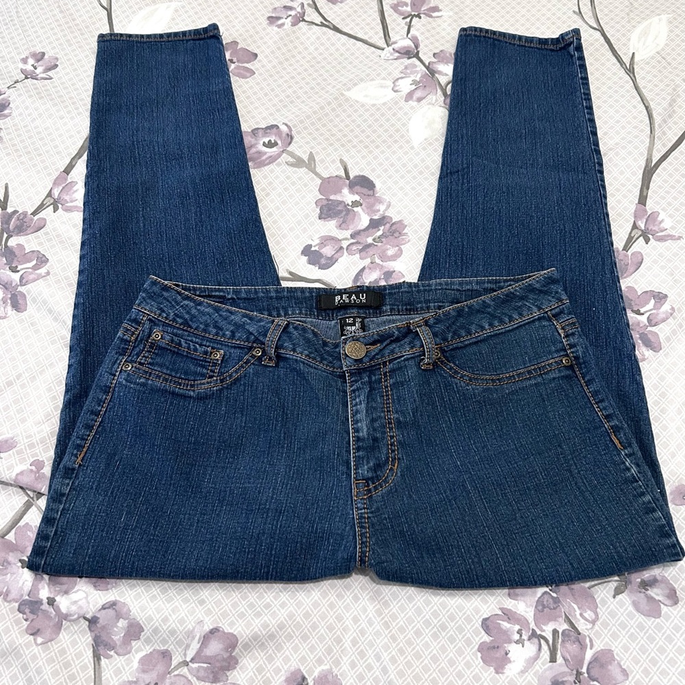Blue Skinny Jeans with Sleek Fit - Picture 1 of 4